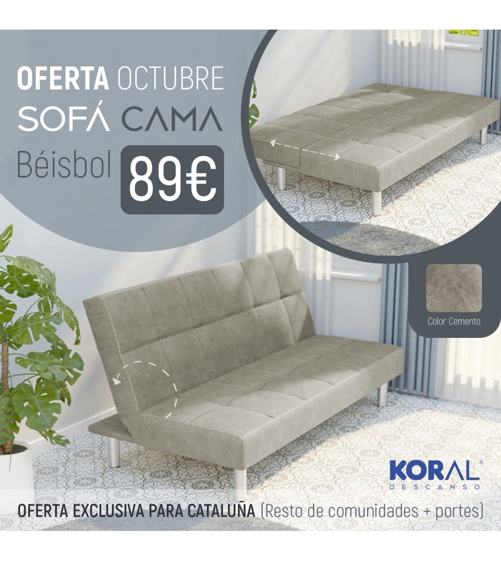 OFERTA OCTUBRE 2025: SOFA CAMA CLIC-CLAC TAP.NOLIA MOD.BEISBOL