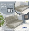 OFERTA OCTUBRE 2025: SOFA CAMA CLIC-CLAC TAP.NOLIA MOD.BEISBOL